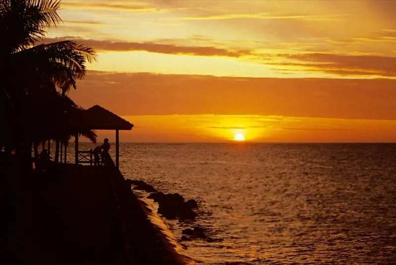 Sunset from Tanjung Aru beach in Kota Kinabalu