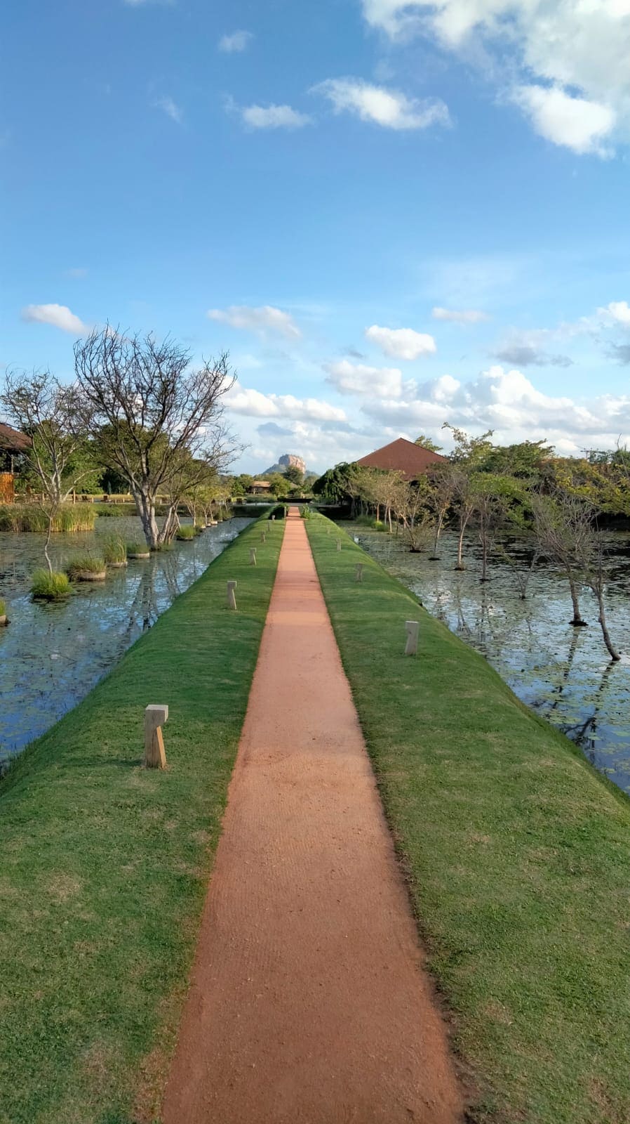 View from Water Garden Sigiriya to Sigiriya Rock Fortress