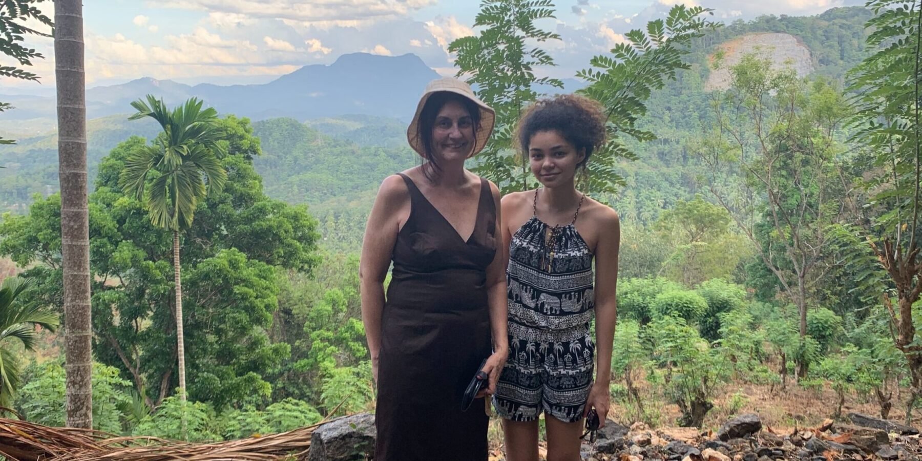 Jess and Karen In Sri Lanka, near Rosyth Estate House