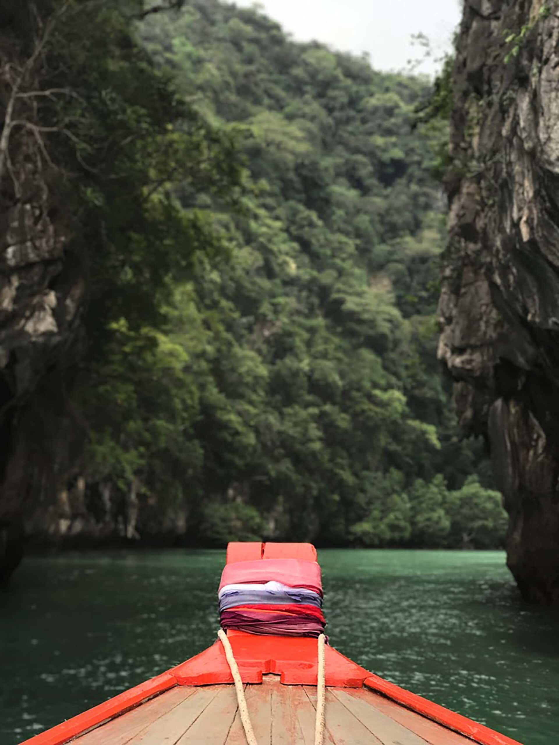 Getting around in Thailand by Longtail boat