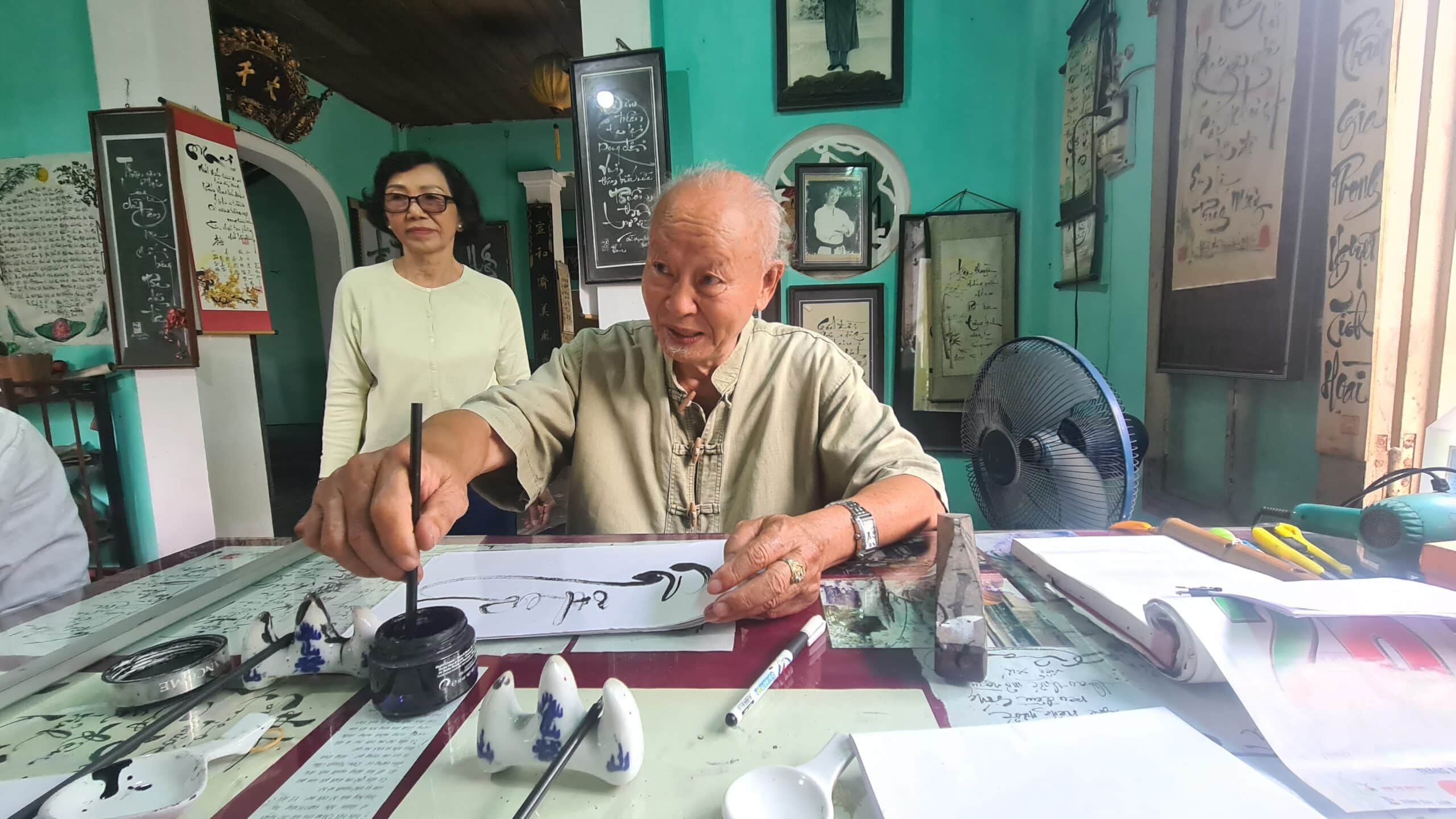 Calligraphy master in Hue