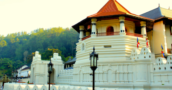 The Temple of the Sacred Tooth in Kandy, Sri Lanka.