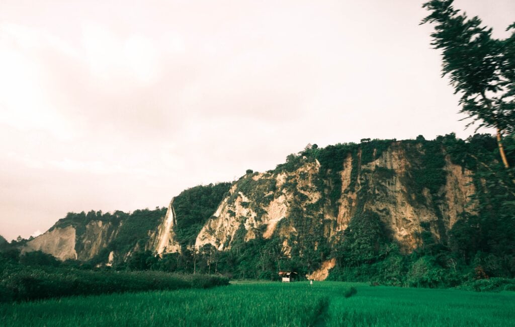 Cliff faces in Bukittinggi, Indonesia