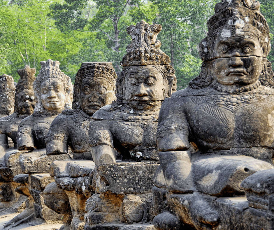 Ancient statues in Cambodia