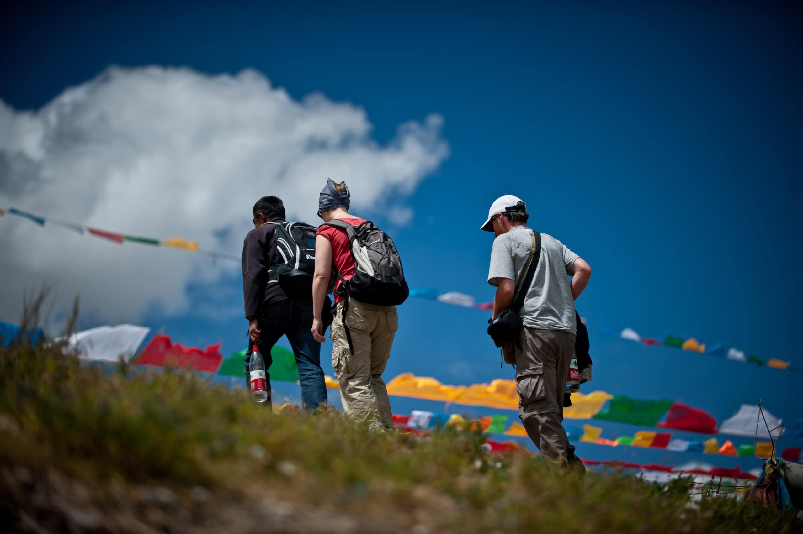 People on the community hike in Panauti, Nepal