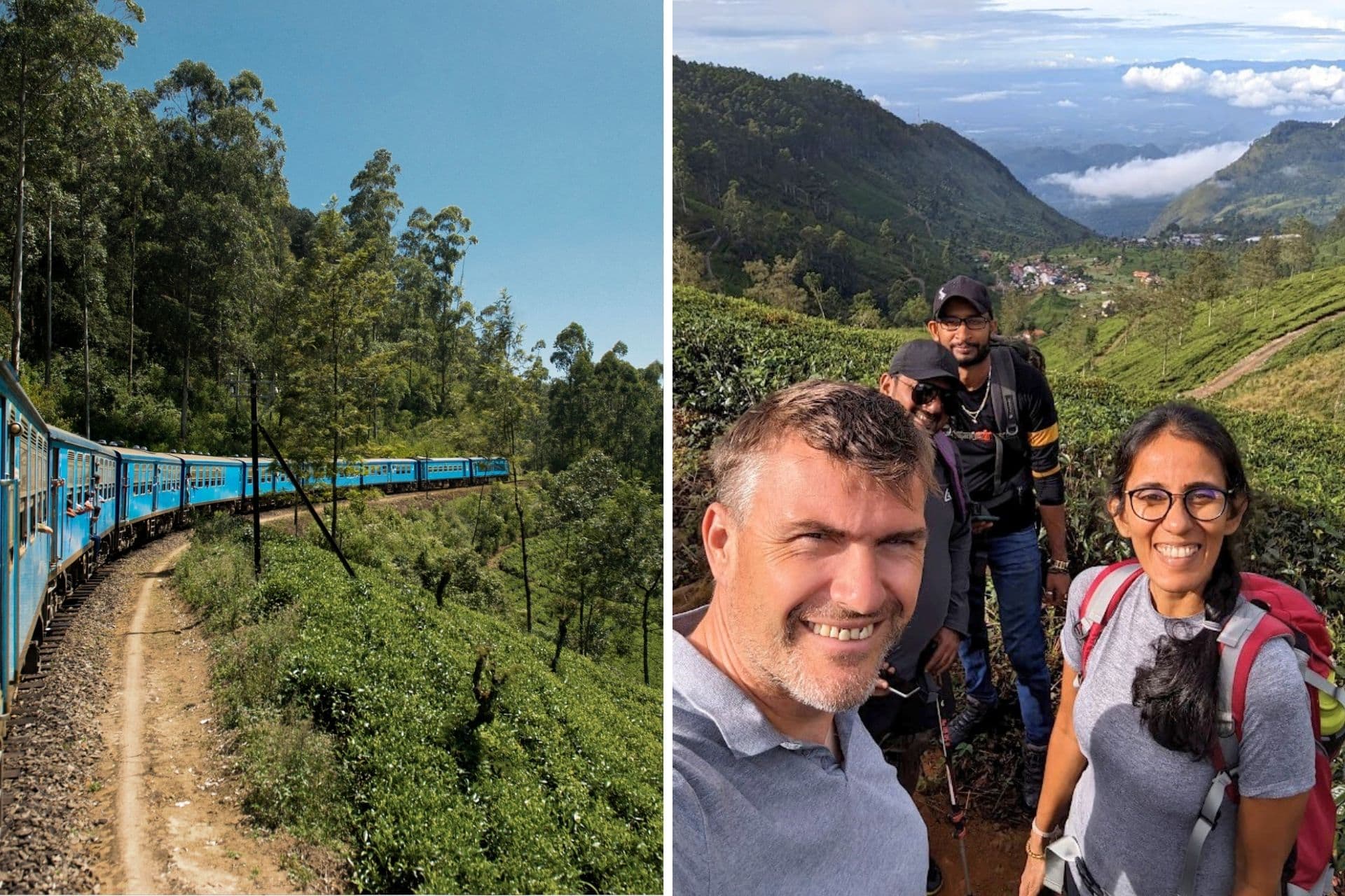 Sri Lankan train travel and Sam with Thushni hiking the Pekoe Trail