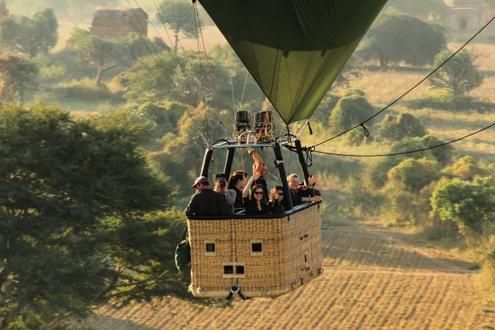 Hot Air Balloon over Pindaya
