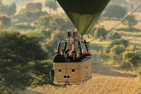 Hot Air Balloon over Pindaya 