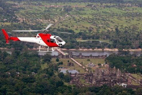 Helicopter Trip Over Angkor