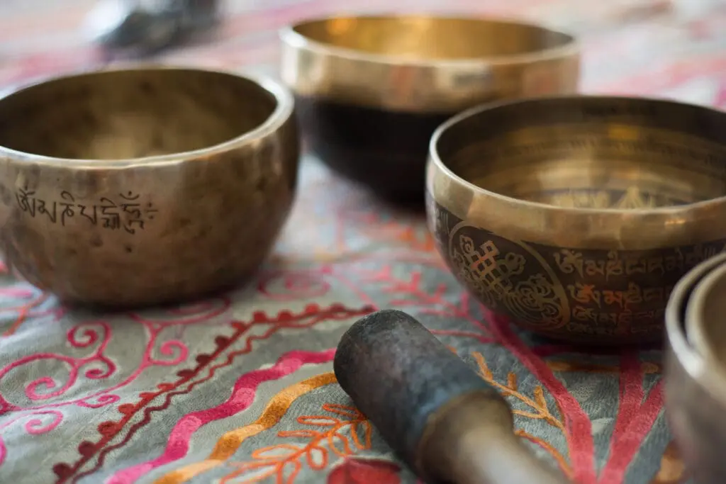 Tibetan singing bowls for meditation