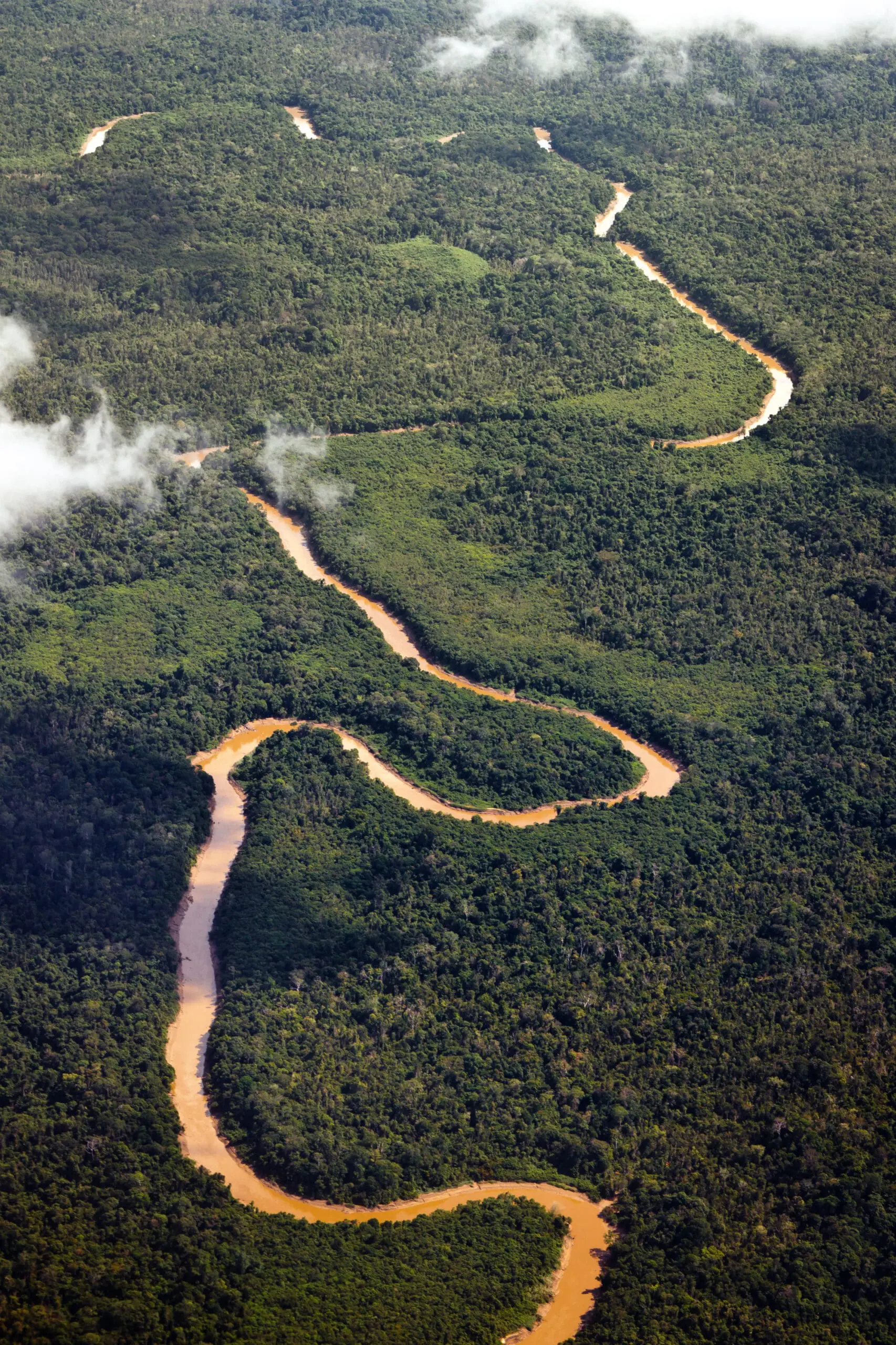 Aerial Photo of Snaking River