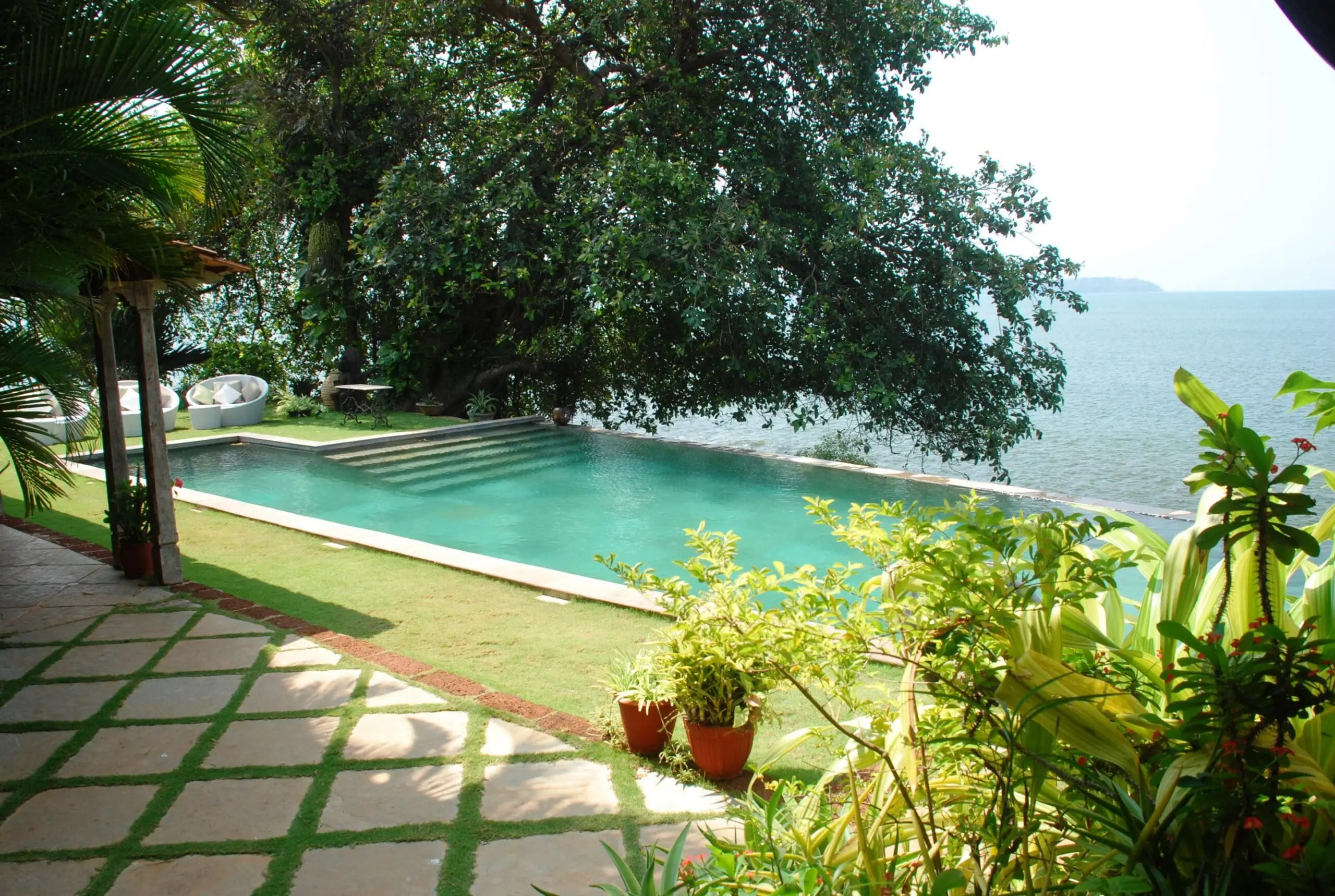 Pool view at Ahilya by the Sea