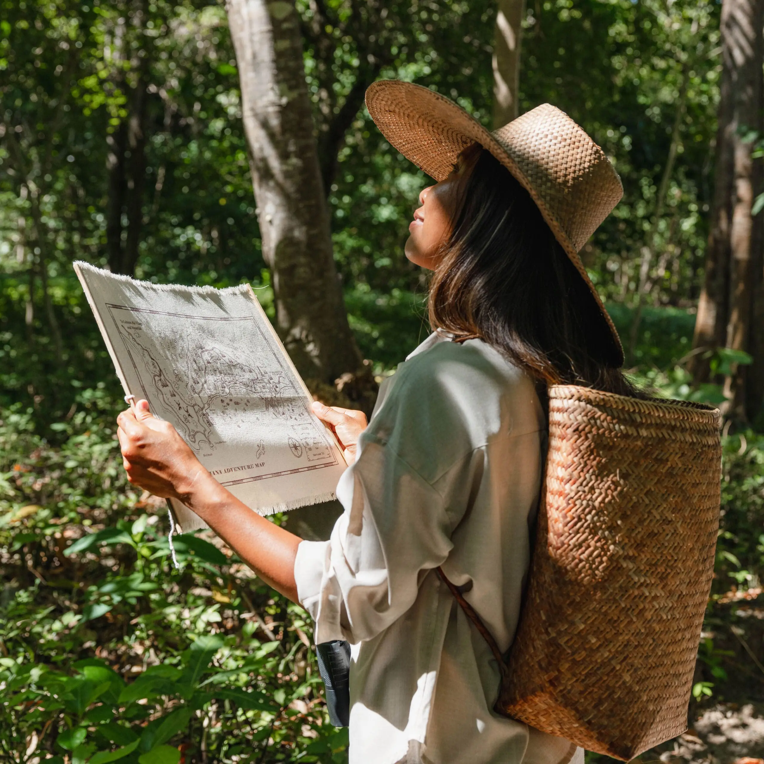 Amanwana guest exploring in nature