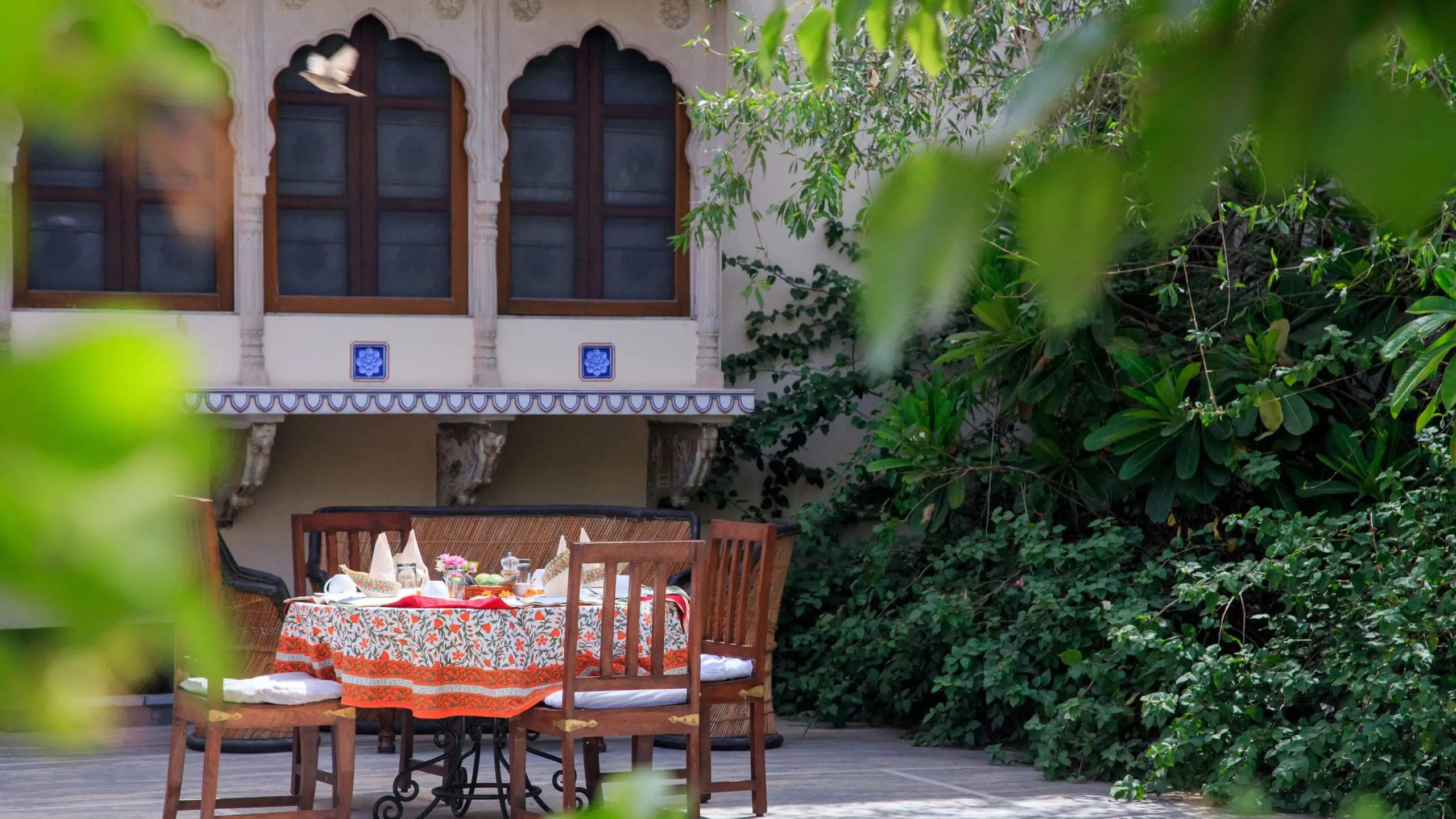 Outdoor seating at Dera Mandawa