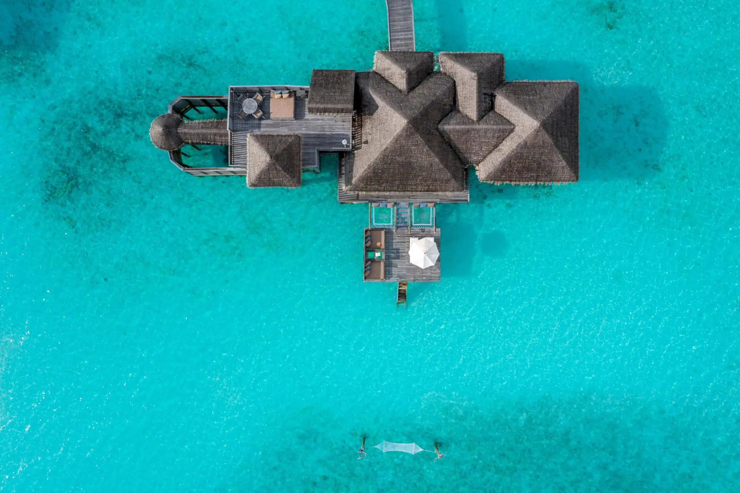 Gili Lankanfushi aerial view of villa