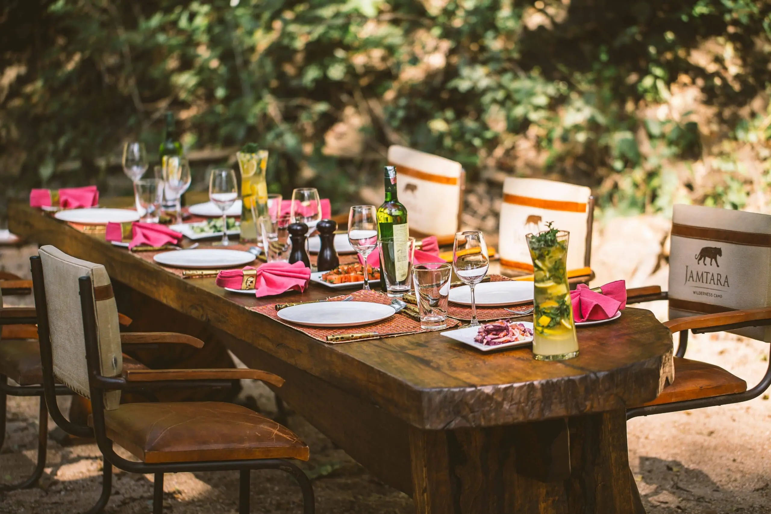 dining at jamtara wilderness camp