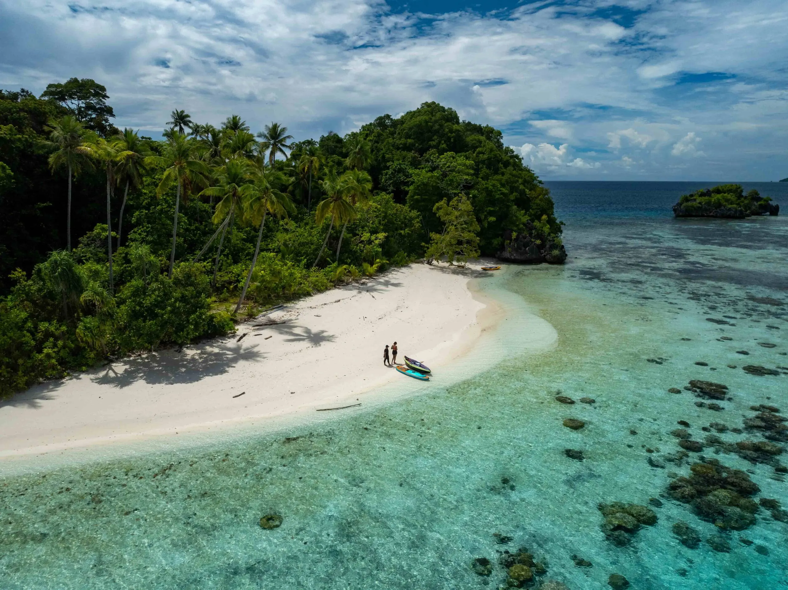 Private beach set up Rascal voyages