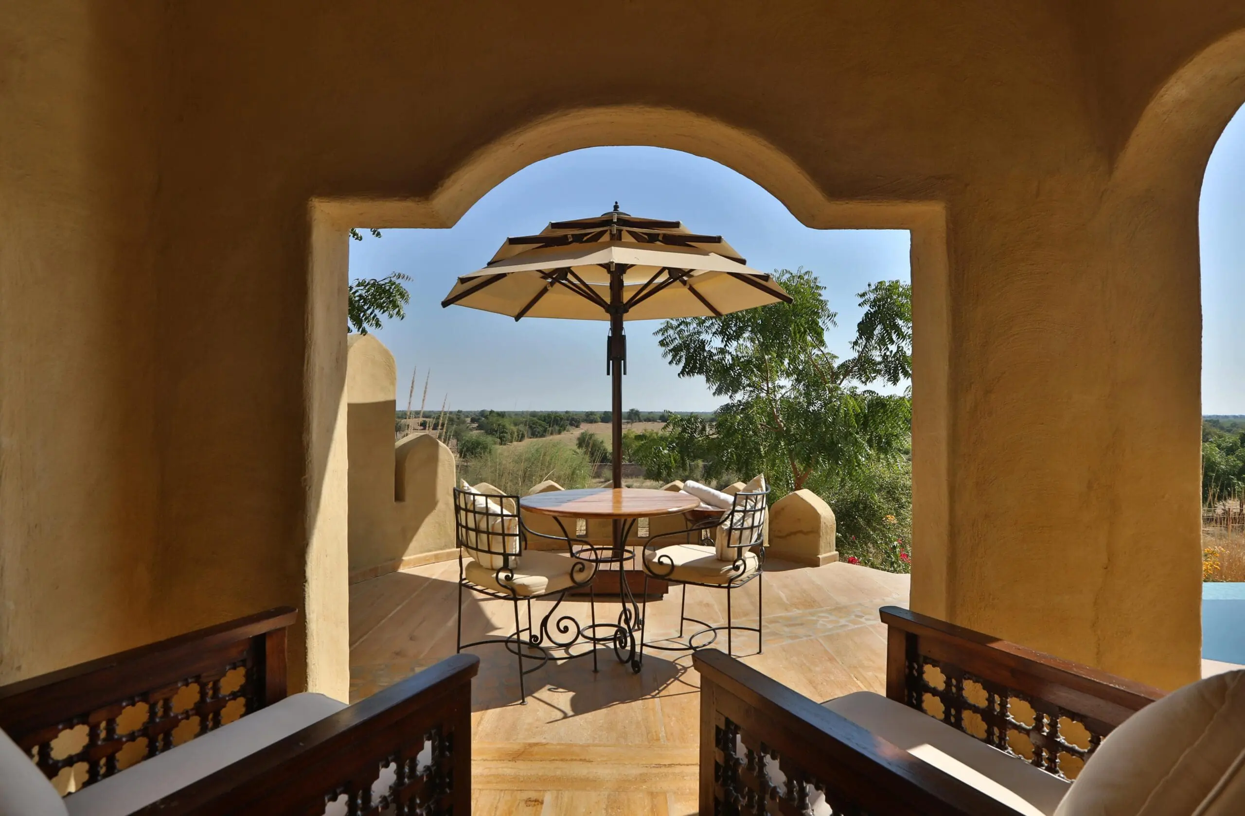 courtyard at mihir garh