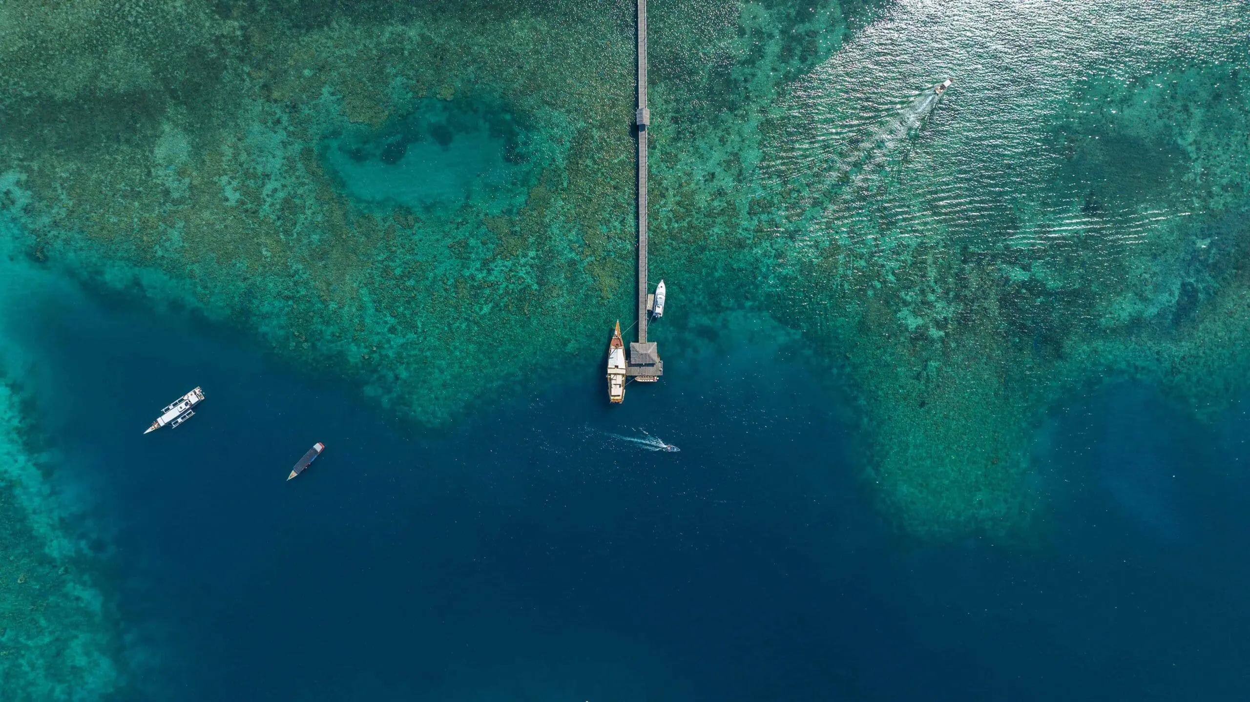 Plataran Komodo sea from above