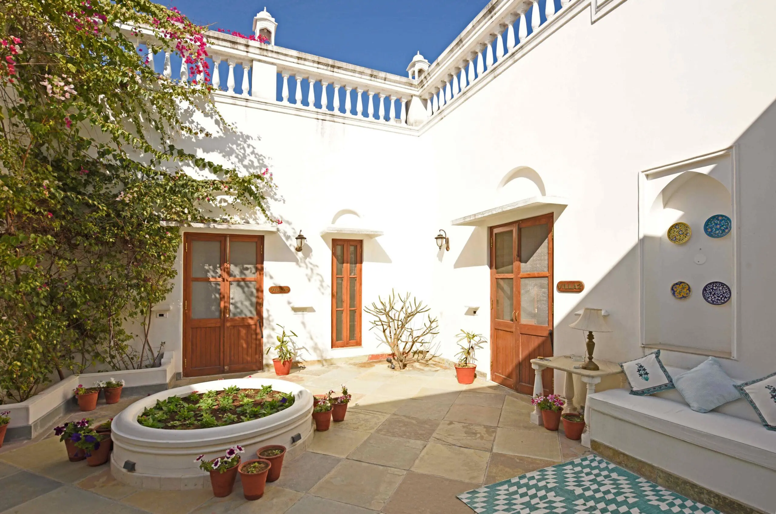 courtyard at shahpura bagh