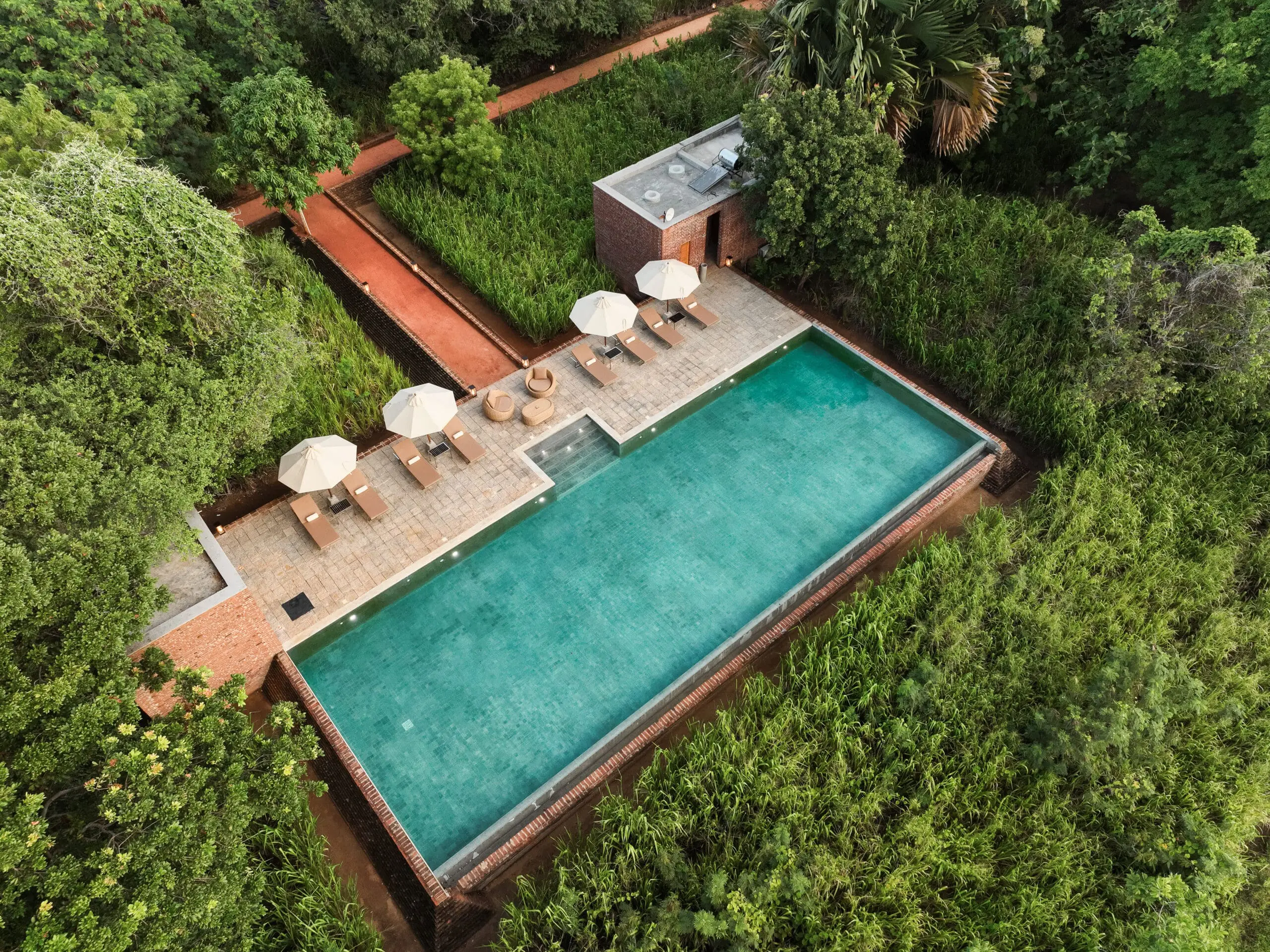 Swimming Pool aerial photo Taru Villas Maia