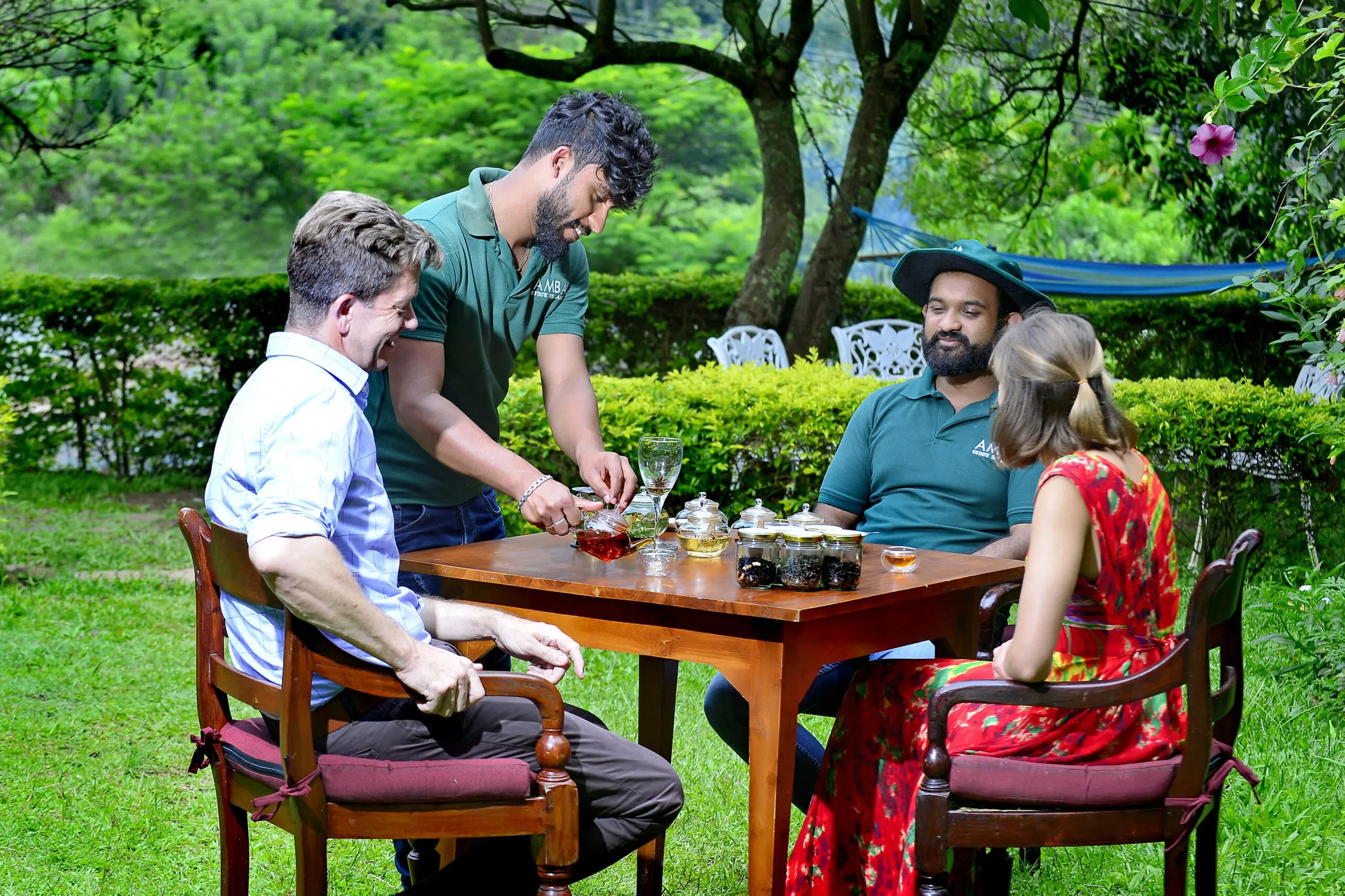 Tea tasting at Amba Estate
