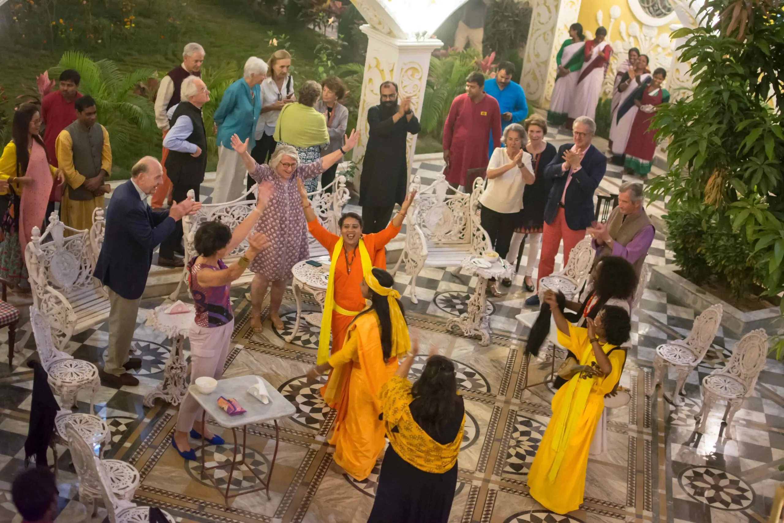 Locals and Tourists at Bari Kothi