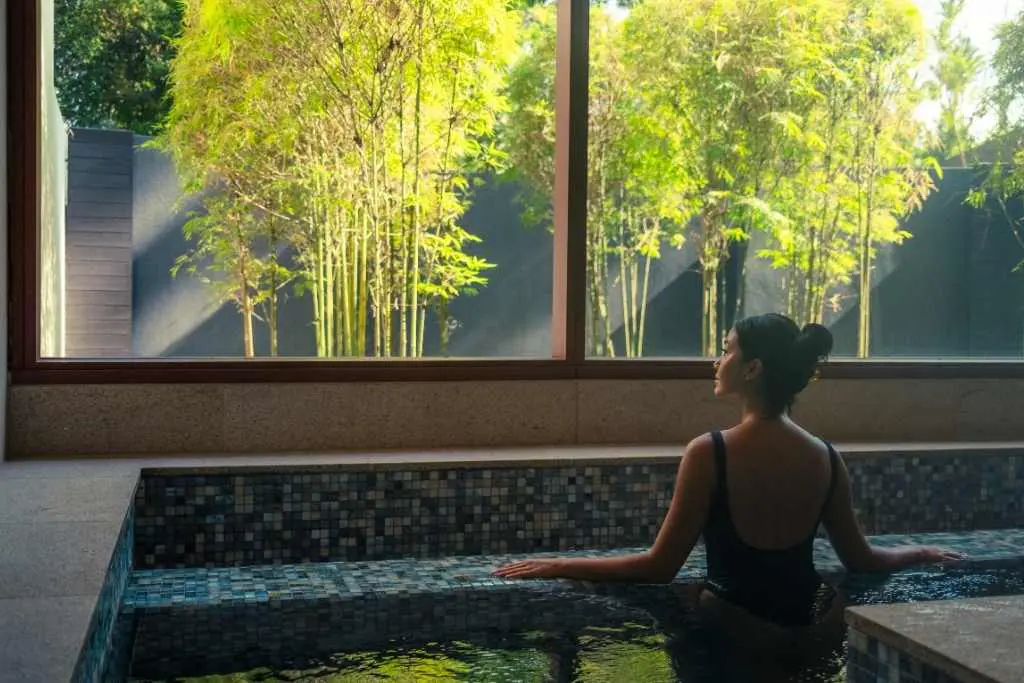 Auriga Spa at Capella Singapore with indoor vitality pool