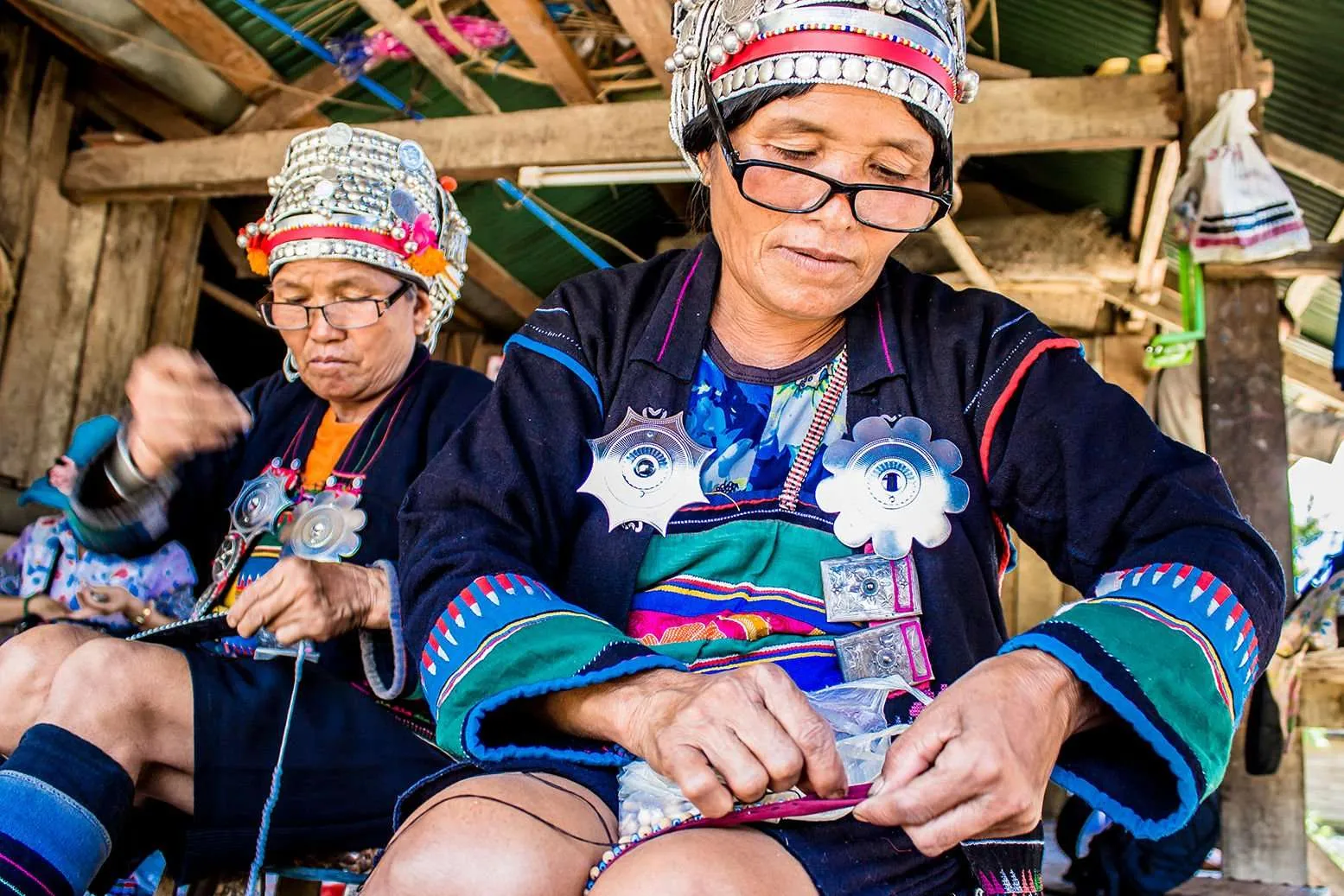 Women at ock pop tok in Laos