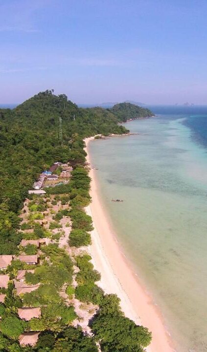 Seven Seas Koh Kradan, Koh Kradan ariel shot of beach and villas