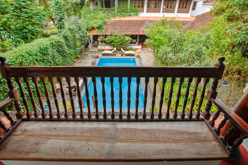 balcony and pool at secret garden