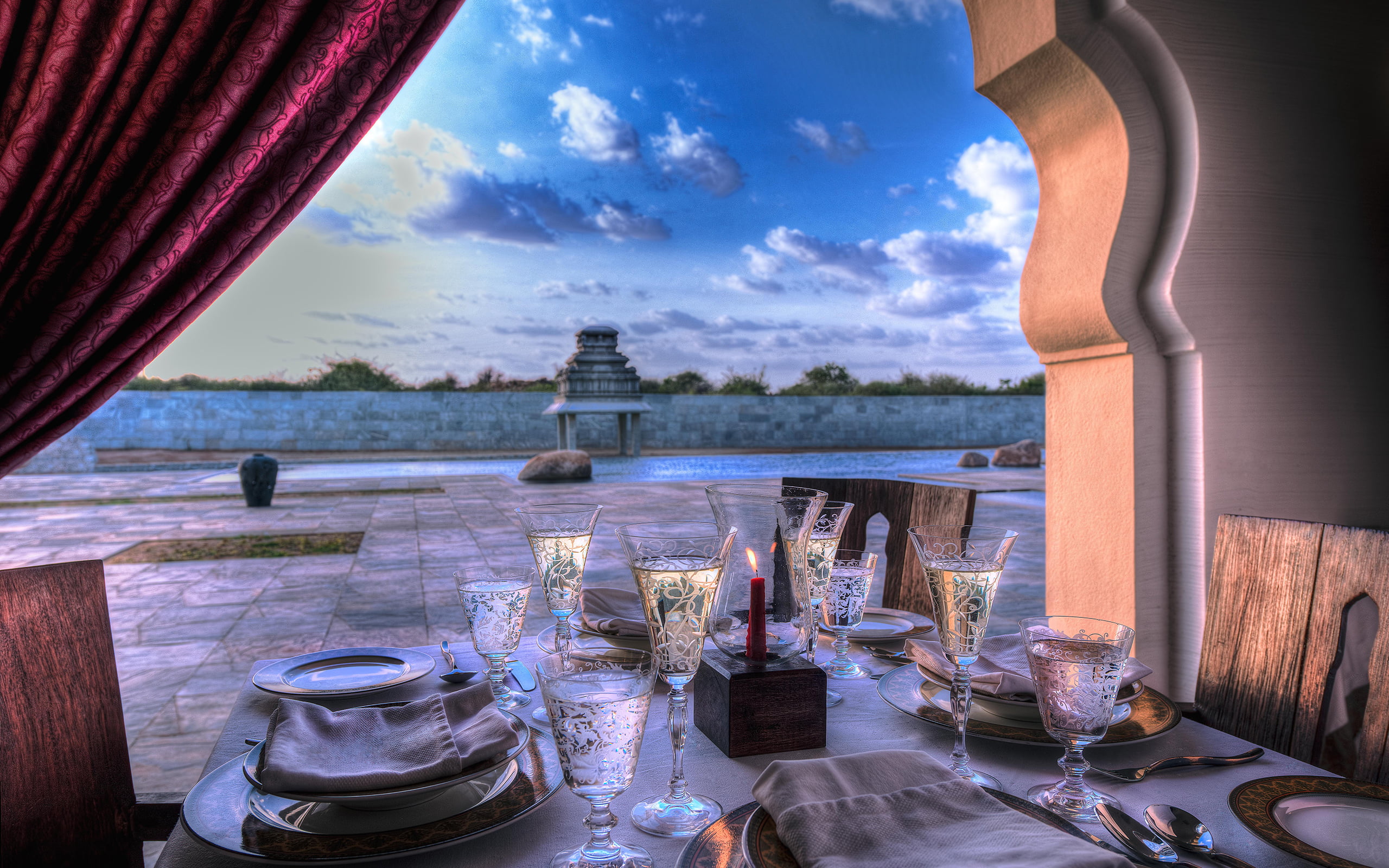Restaurant at Evolve Back, Hampi