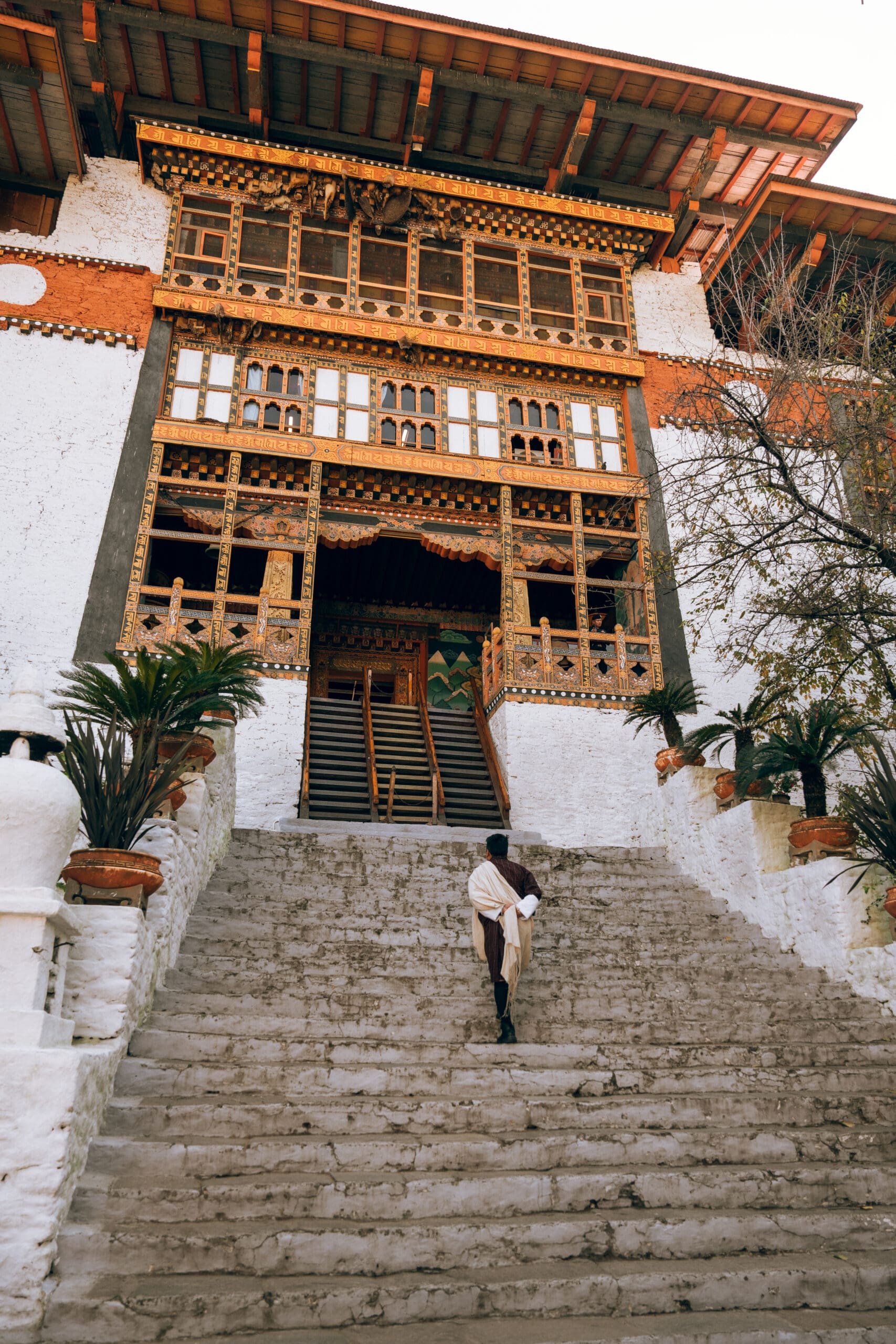 Gorgeous traditional architecture at Amankora Punakha, Bhutan