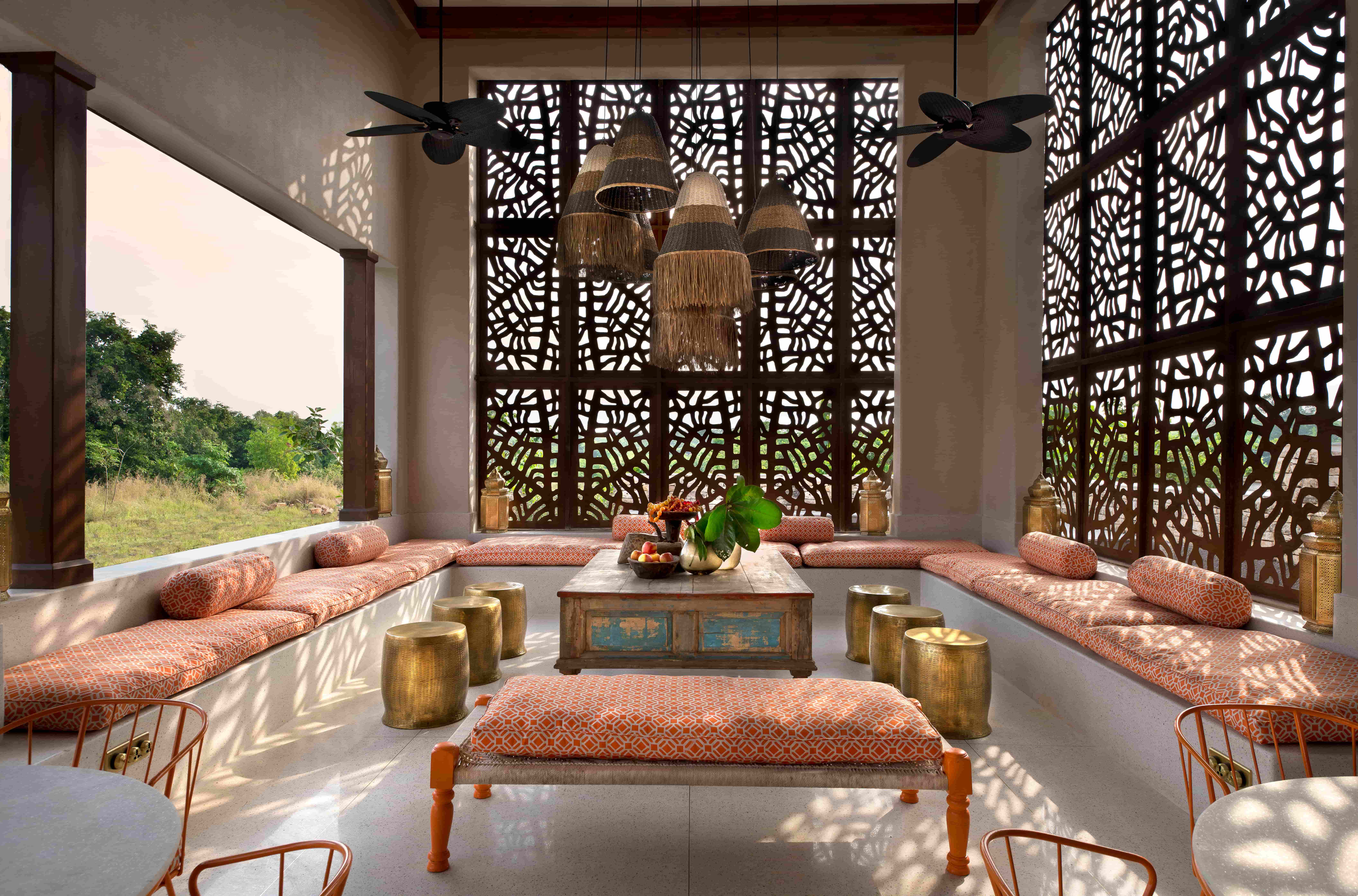 Seating area aramness safari lodge