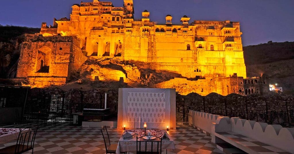 Bundi Vilas at Night