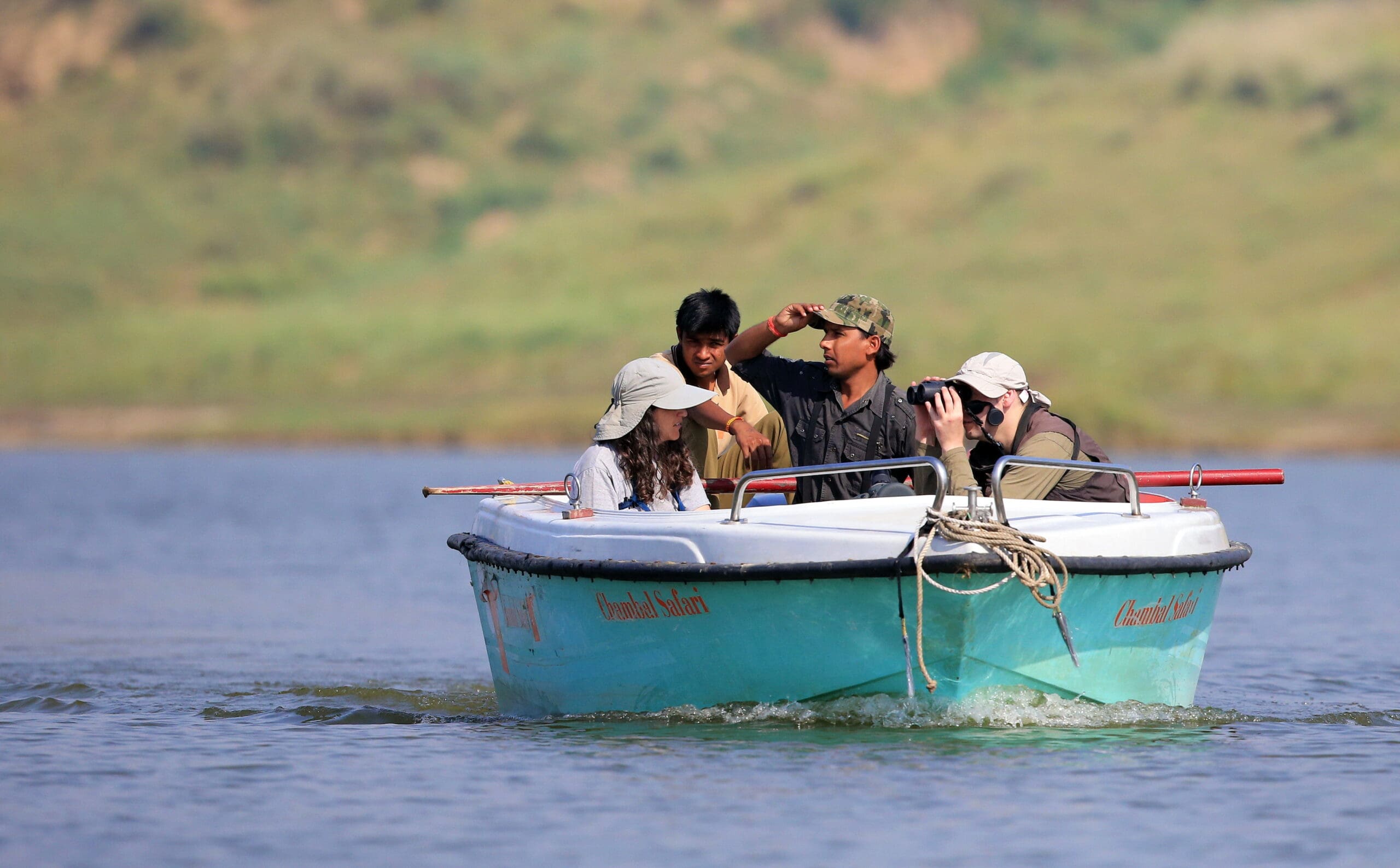Boat on the river at Chambal