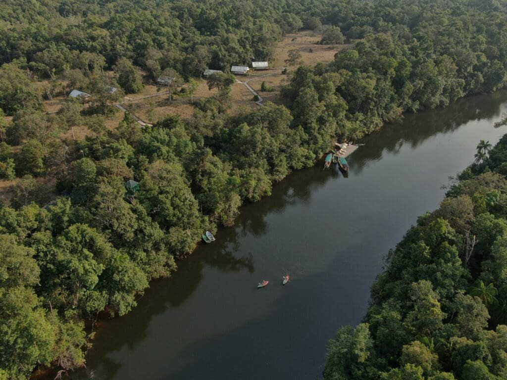Cardamom tented camp river view