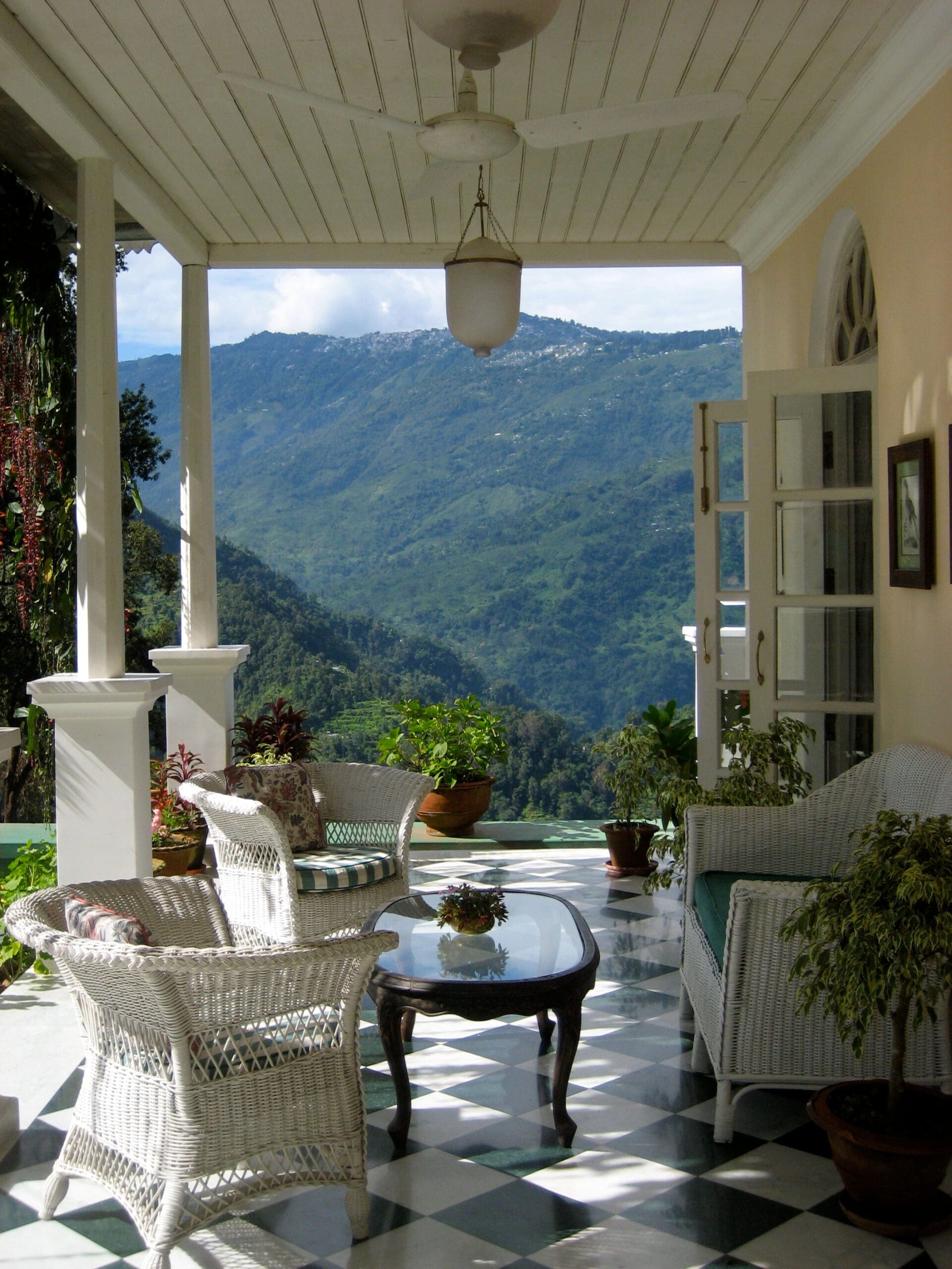 view from verandah at glenburn tea estate