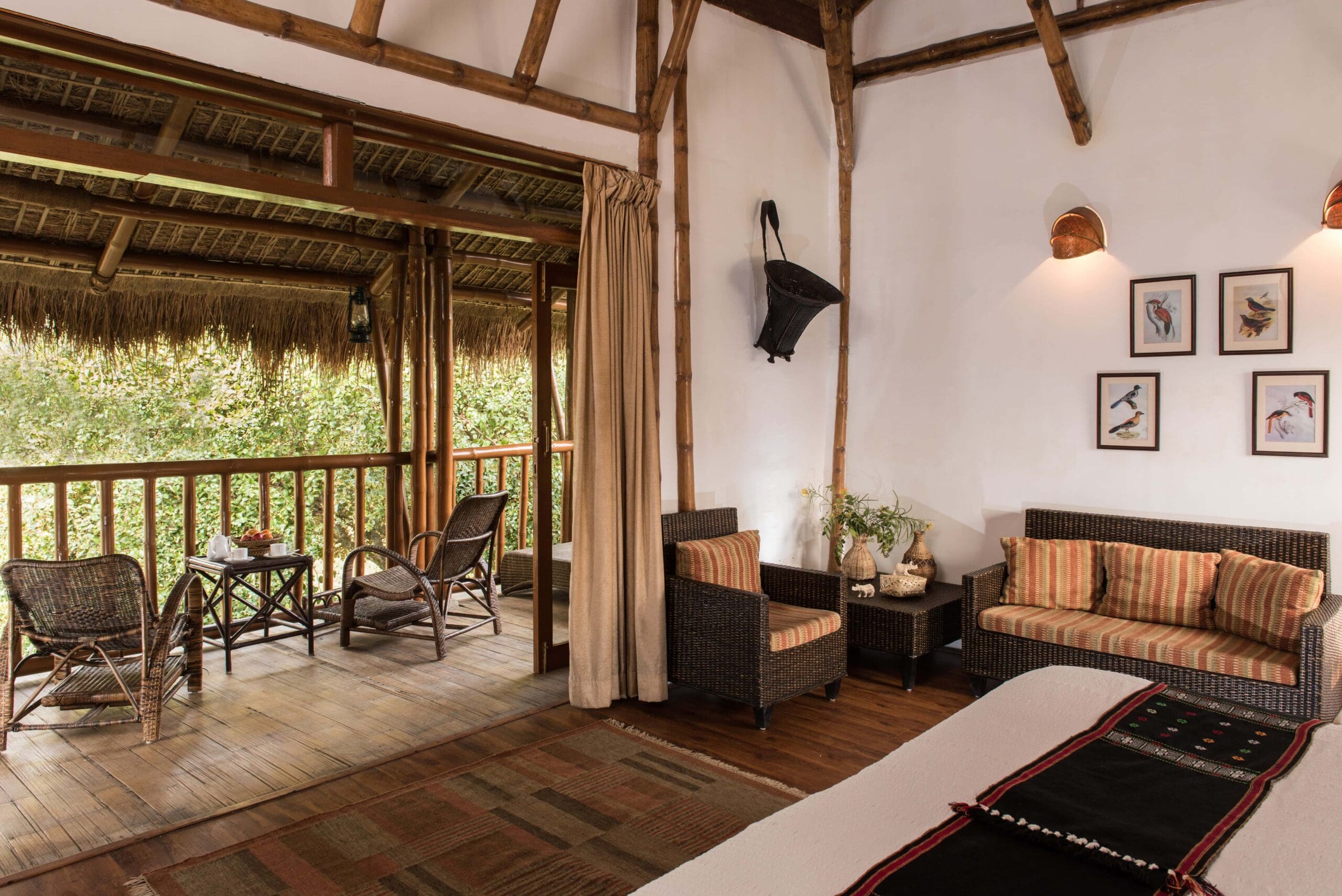 Room and balcony at diphlu river lodge