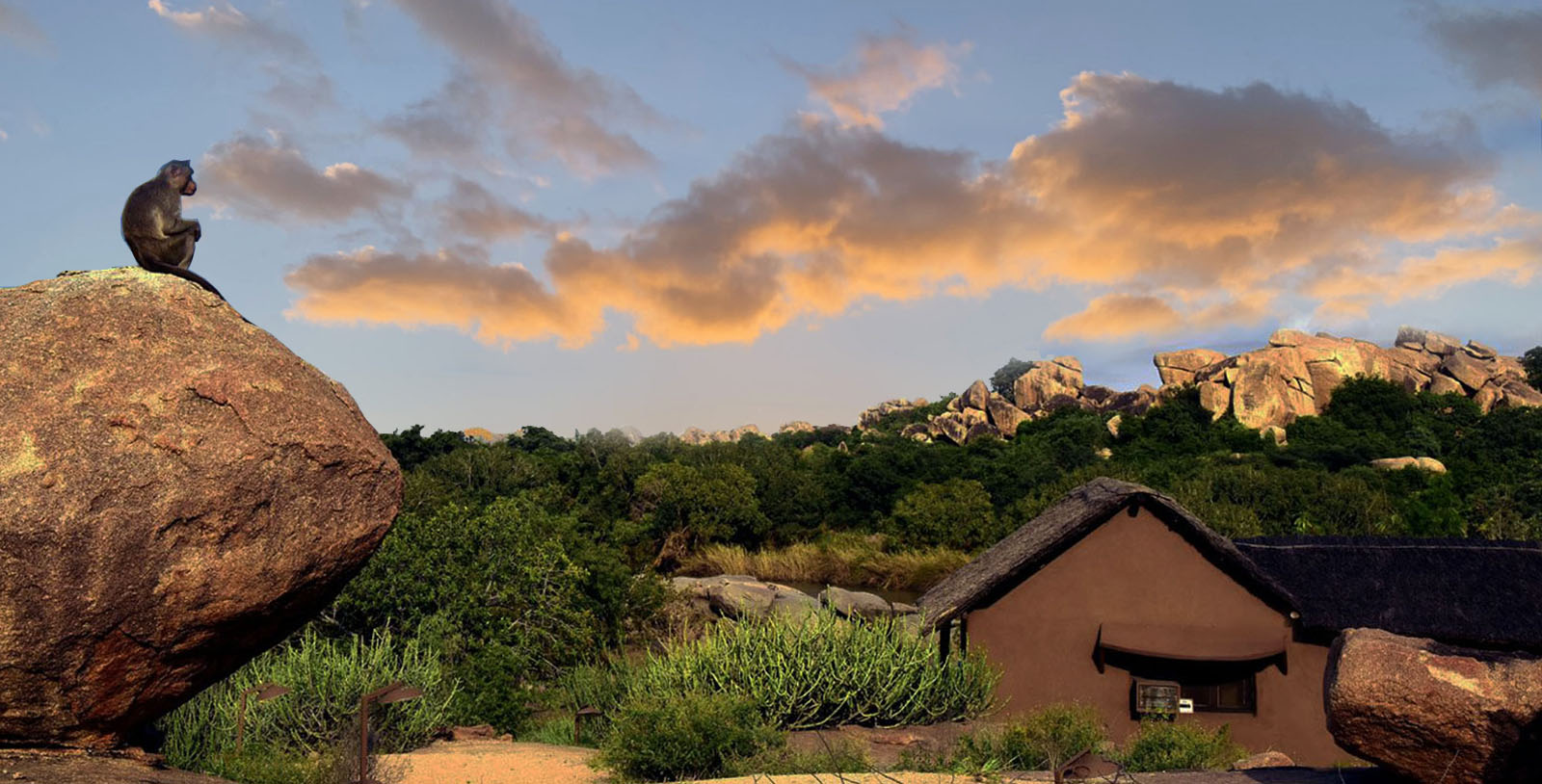 view from hampi's boulder