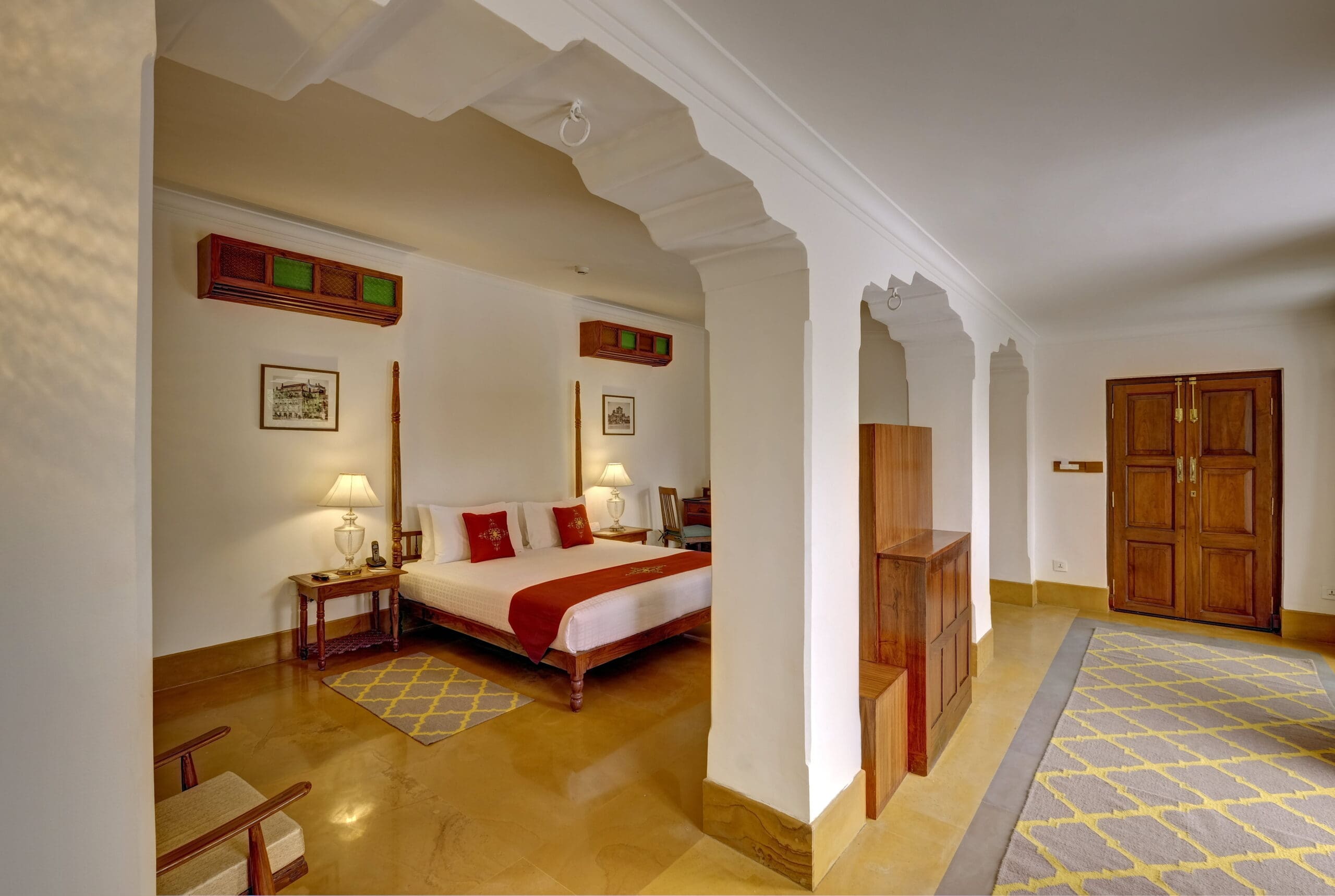 bedroom at saraca, lucknow