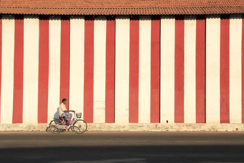 Jaffna man riding bike