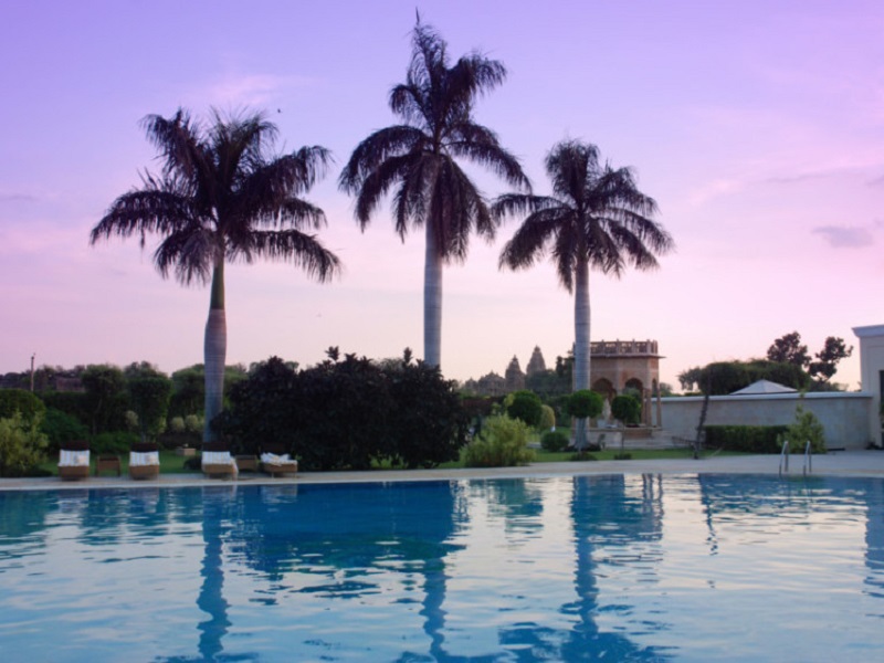pool at lalit temple view, khajurago
