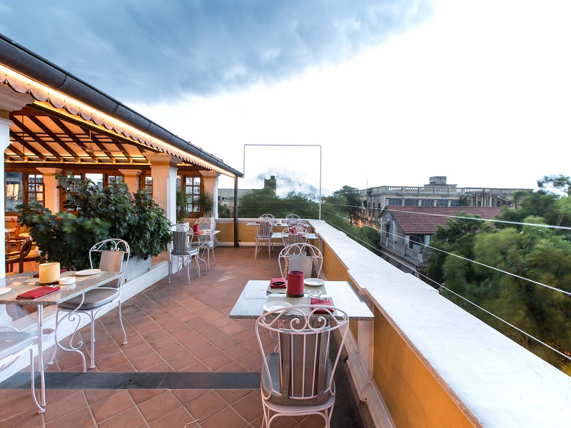 terrace at palais de mahe