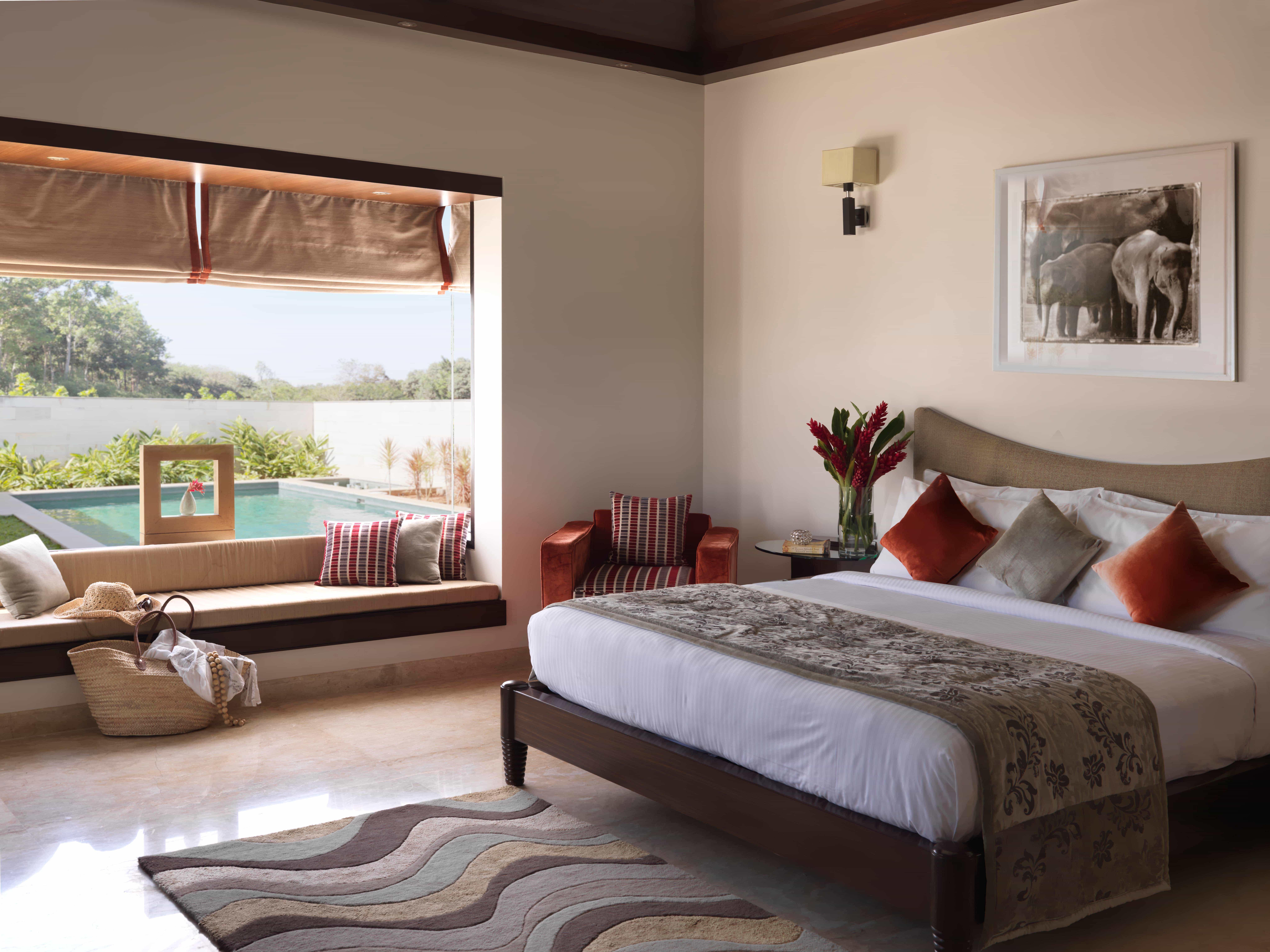 bedroom at serai chikmagalur