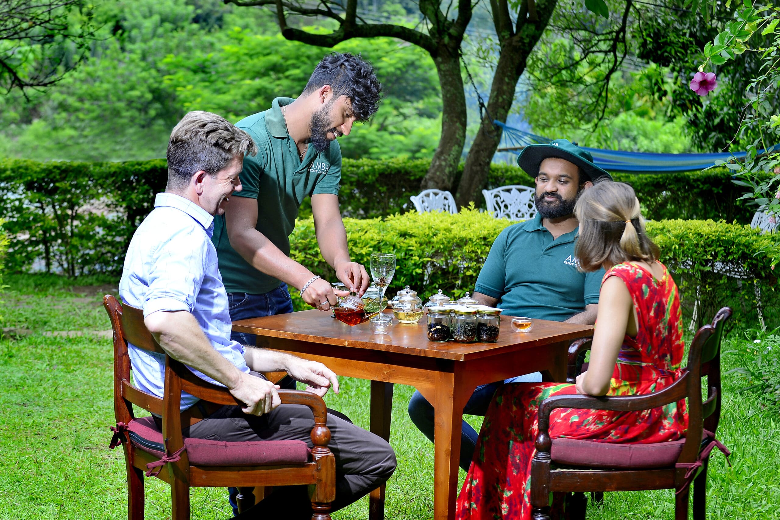 Tea tasting at Amba Estate