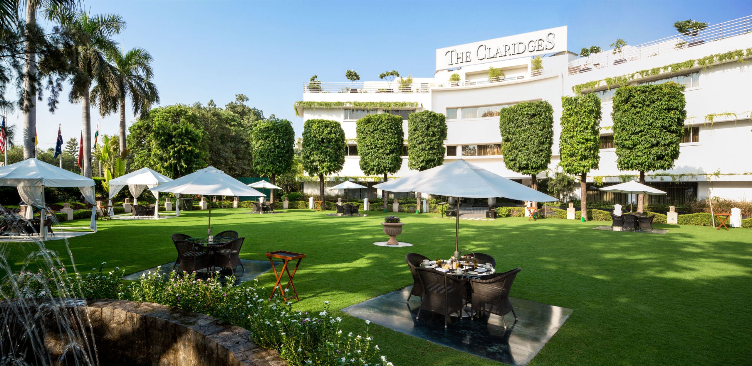 outdoor area at the claridges