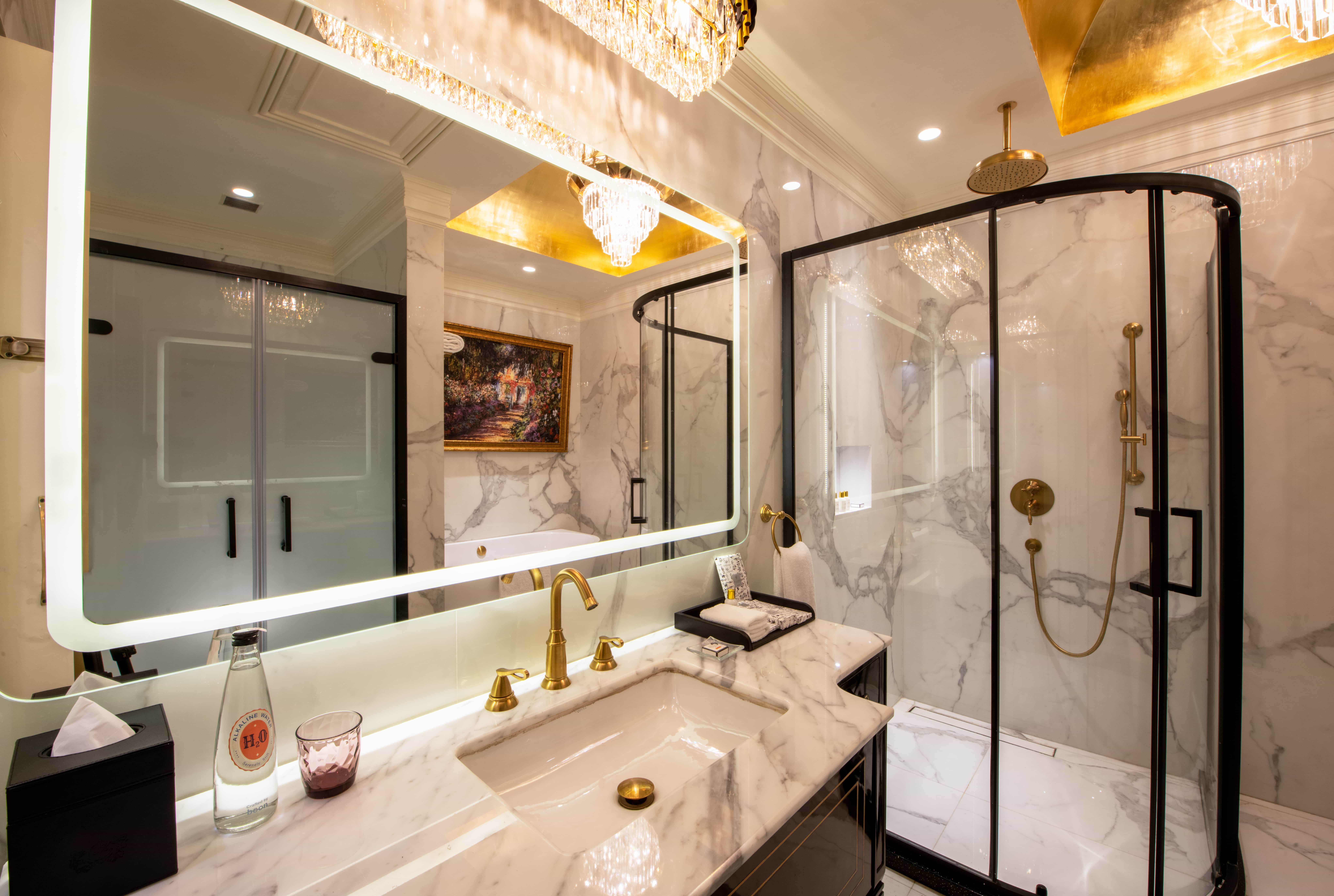 bathroom at the claridges