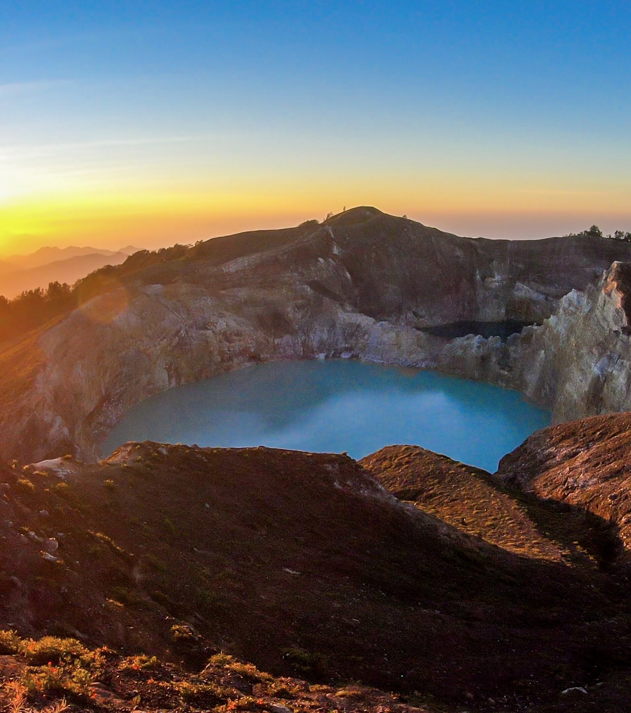 Volcano lake Flores