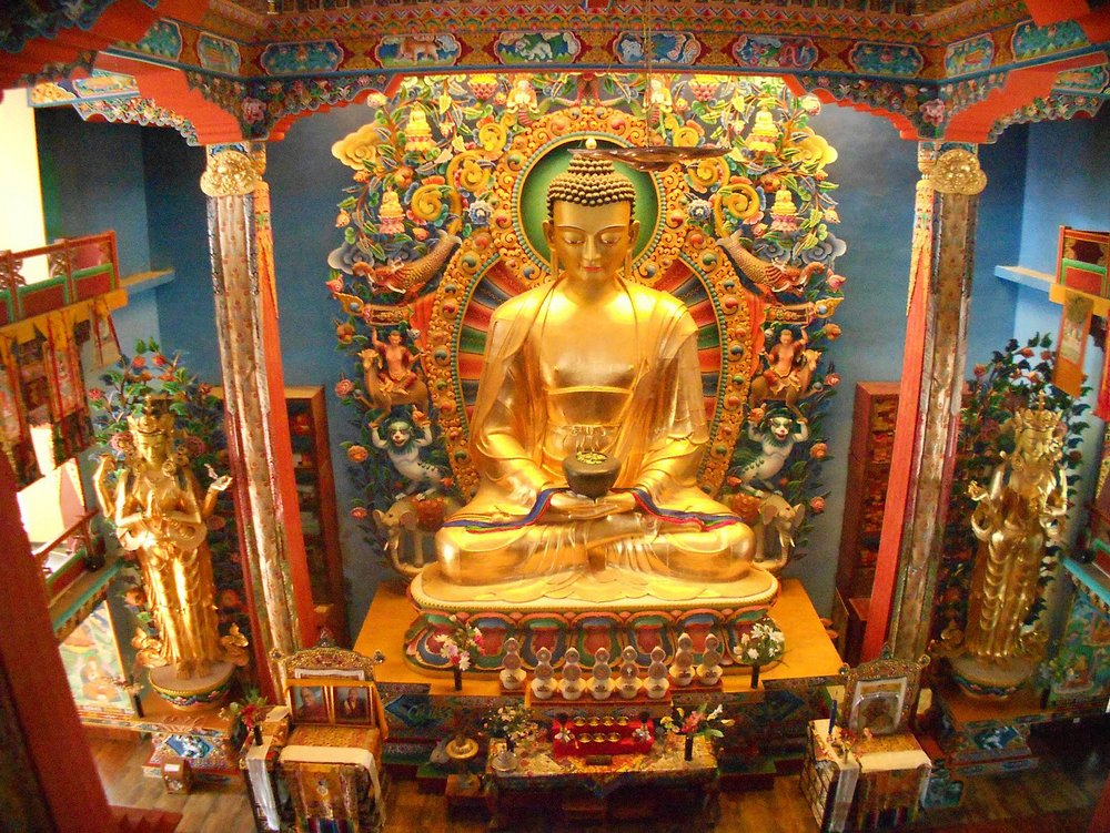 inside the Neydo Hotel Buddhist Monastery